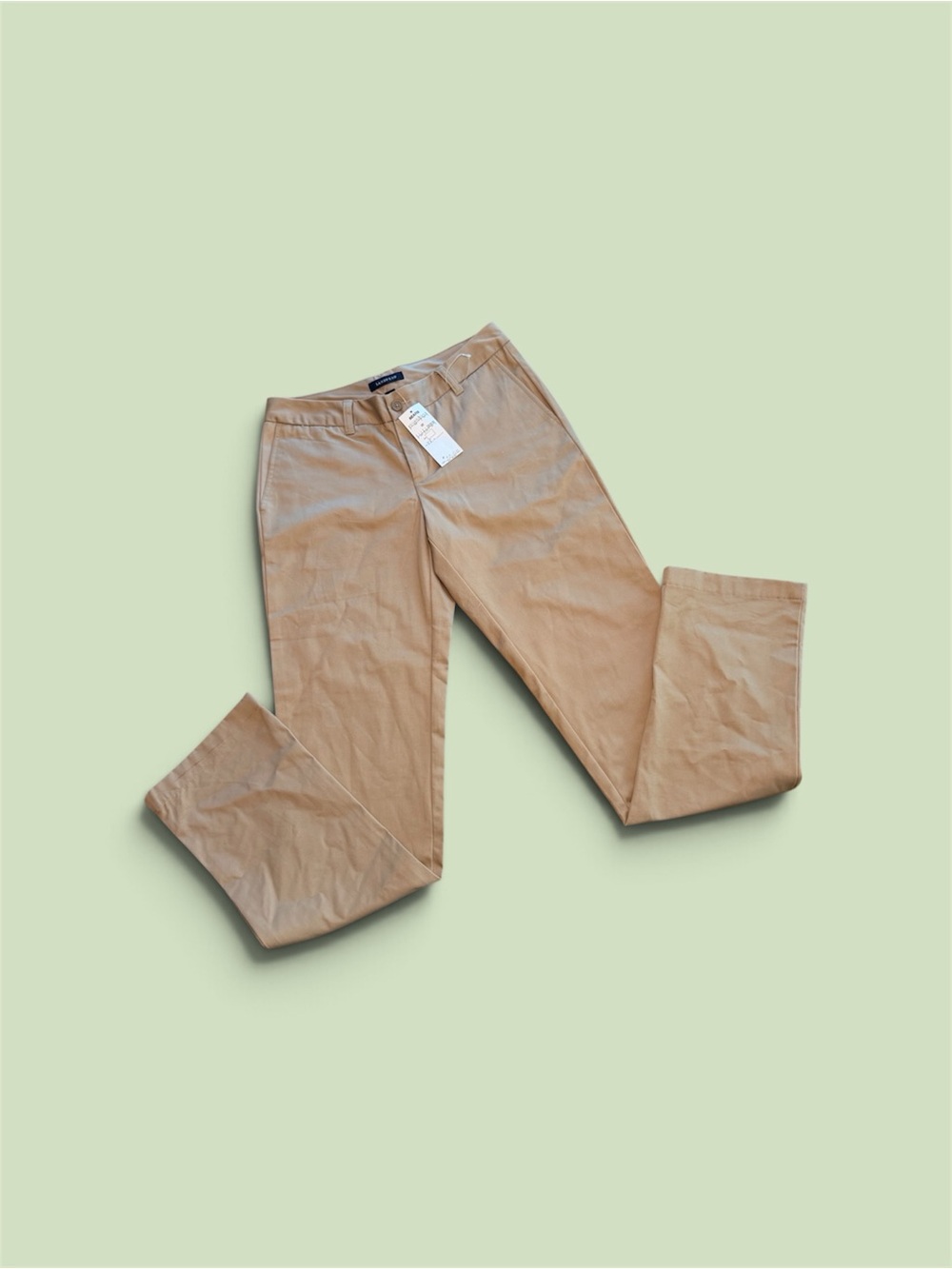 Lands' End Khaki Straight-Leg Women's Chinos - Tan